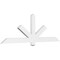 Ekena Millwork Kennewick Architectural Grade PVC Gable Bracket, 72"W x 24"H x 2"D x 4"F, 8/12 Pitch GBP072X24X0204KEN00 - alternate 1